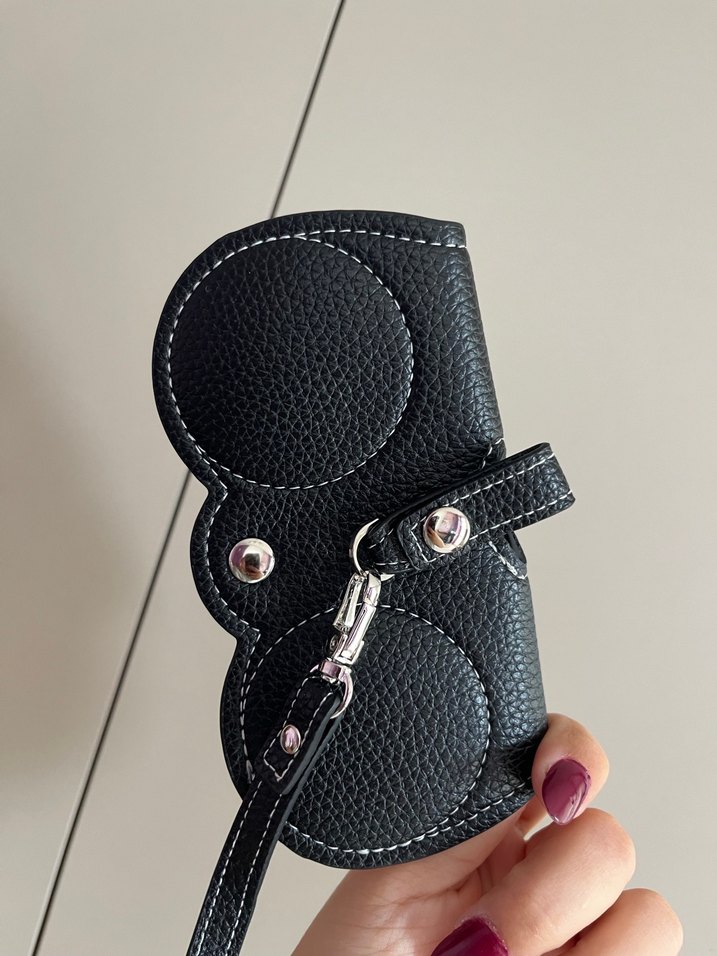 Siyah Deri Görünümde GÖZLÜK Kılıfı - Görsel 3