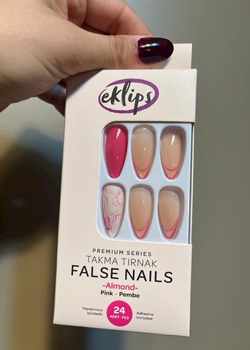 24 lü takma tırnak ( nail art ) - Görsel 2