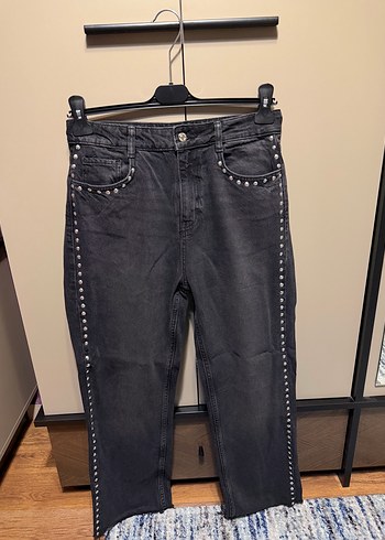 Zara Metal Civili Siyah Denim Jean