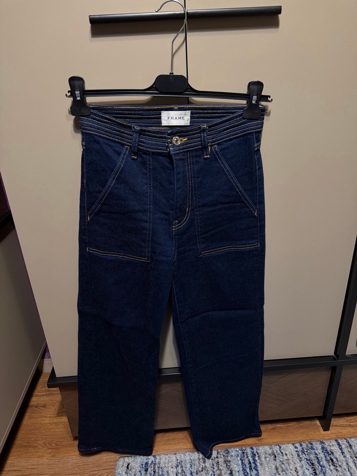 Koyu Lacivert Yüksek Bel Denim Pantolon — görsel 2/8