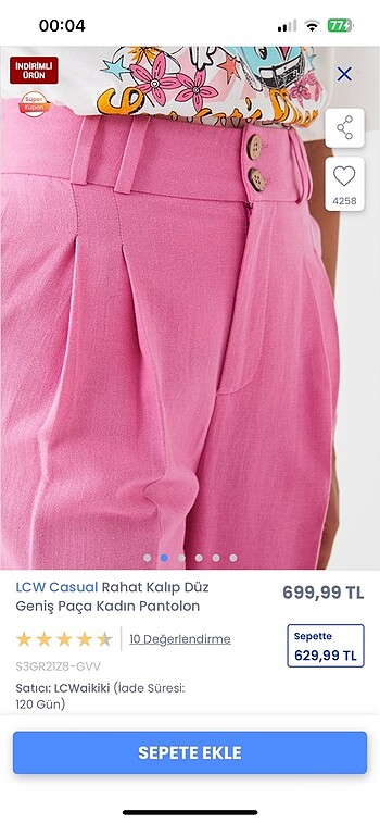 36 Beden pembe Renk Pembe kumaş pantolon