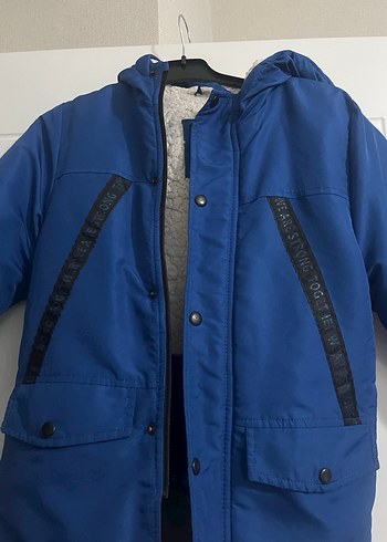 Erkek Çocuk Mavi Kemerli Ceket - Görsel 2