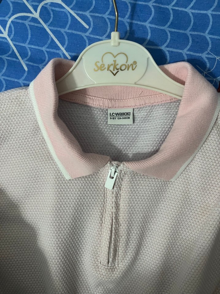 Pembe Kısa Kollu Erkek Polo Tişört - Görsel 5