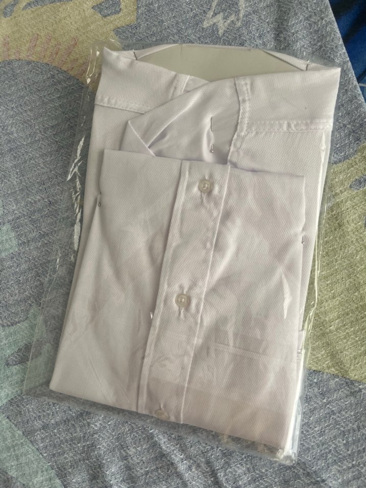 Düğmeli Beyaz Erkek Uzun Kollu Gömlek - Görsel 3