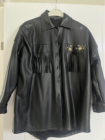 Deri ceket gömlek - Görsel 3