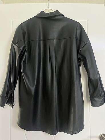 Deri ceket gömlek - Görsel 4