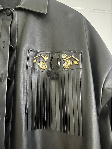 Deri ceket gömlek - Görsel 2