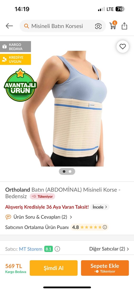 Ortoland Bel ve Göbek Korsesi - Görsel 2