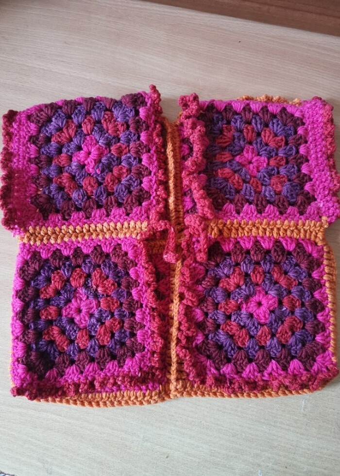 2 yaş el yapımı kız bebek yeleği  - Görsel 4