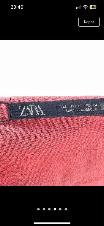 xs Beden pembe Renk Zara elbise