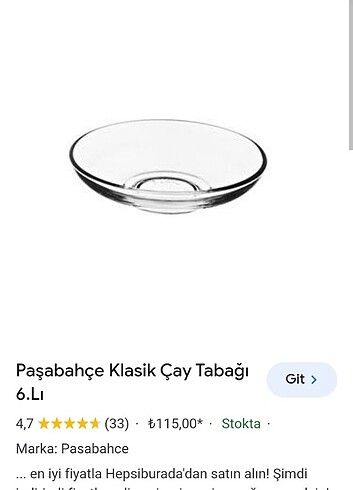 Çay tabağı 