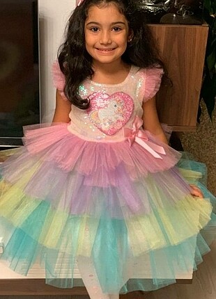 8 Yaş Beden çeşitli Renk Unicorn kız çocuk