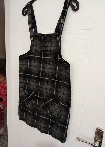 Gri Ekose Desenli Kadın Askılı slopet - Görsel 2