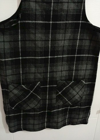 Gri Ekose Desenli Kadın Askılı slopet - Görsel 4