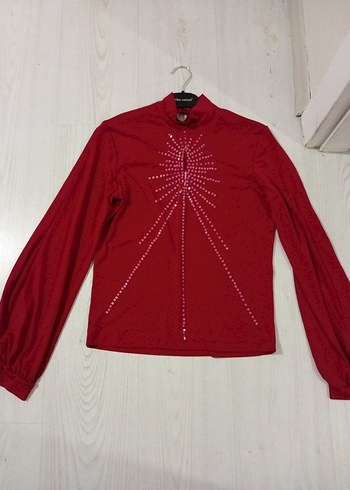 Uzun Kollu Bordo Payetli Bohem Bluz - Görsel 7