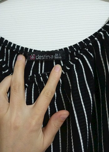 Kadın Siyah Çizgili Tulum - Görsel 4