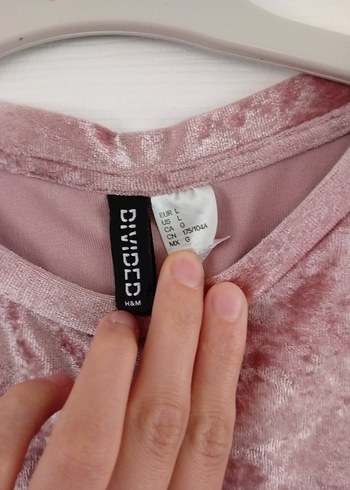 h&m divided kadife t-shirt - Görsel 3