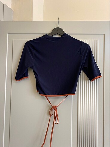 s Beden lacivert Renk TRENDYOLMİLLA CROP BLUZ