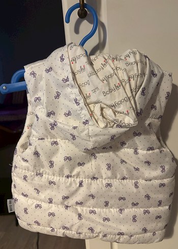 Nakışlı Kız Çocuk Beyaz Yelek - Görsel 2