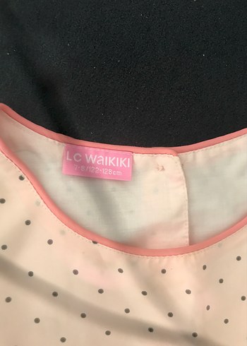LC Waikiki Kız Çocuk Pembe Nakışlı Fırfırlı Elbise
