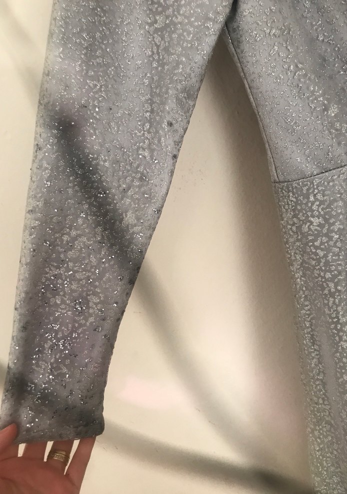 Uzun Kollu Gri Drapeli Kadın Abiye - Görsel 4