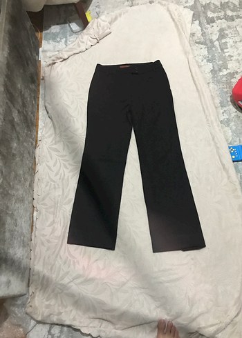 Siyah Düz Kadın Kumaş Pantolon