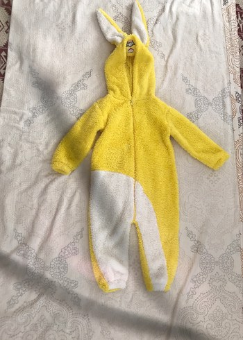 Sarı Kapüşonlu Bebek Tulumu - Görsel 5