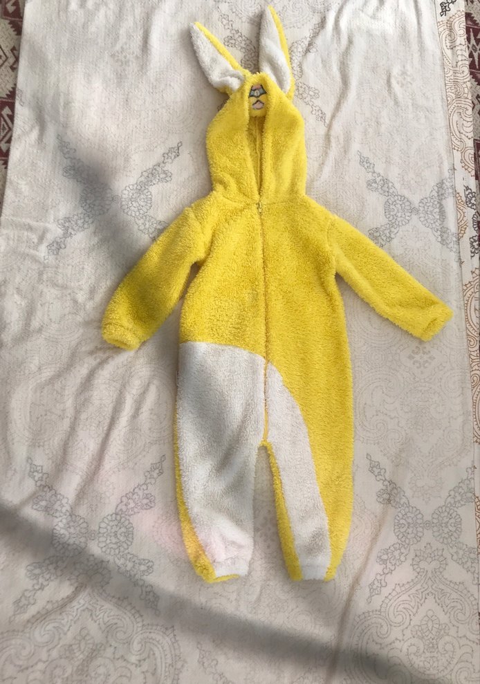 Sarı Kapüşonlu Bebek Tulumu - Görsel 5