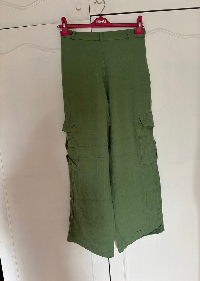 38 beden rahat yeşil pantolon - Görsel 3
