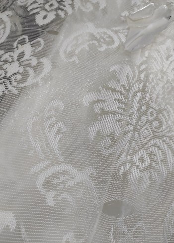 İşlemeli Beyaz Parlak Yatak Örtüsü - Görsel 9