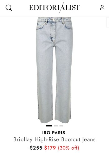 IRO Paris Yüksek Bel Gri Bootcut Jean