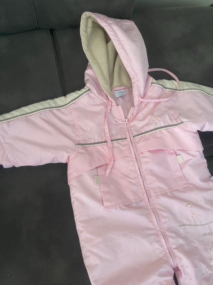 Pembe Nakışlı Bebek Kız Tulumu - Görsel 2