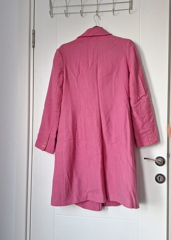 Pembe Çift Düğmeli Kaban - Görsel 2