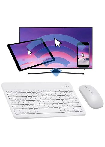 Kablosuz Beyaz Klavye ve Mouse Seti