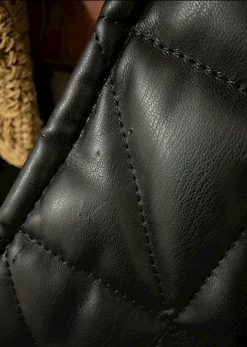 Stradivarius siyah zincirli baklava tote çanta - Görsel 7