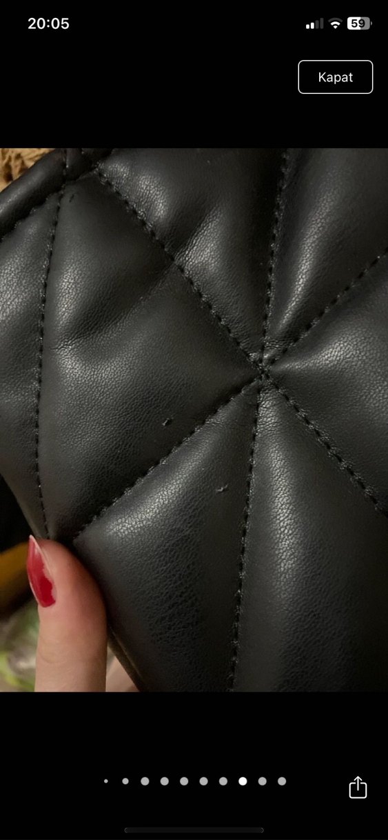 Stradivarius siyah zincirli baklava tote çanta - Görsel 5