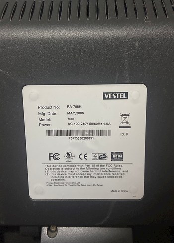 Siyah Vestel Bilgisayar Monitörü PA-788K - Görsel 9