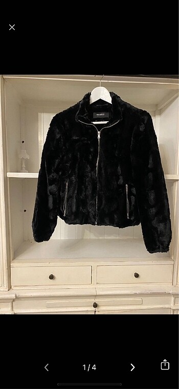Pull&bear peluş kürklü ceket mont kazak