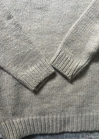 Gri Kadın Triko Bisiklet Yaka Kazak - Görsel 3