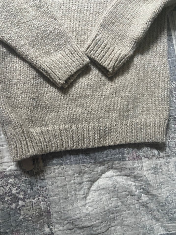 Gri Kadın Triko Bisiklet Yaka Kazak - Görsel 4