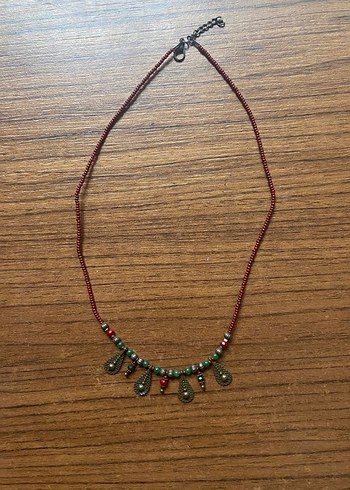 Uzun Etnik Boncuklu Kadın Kolye - Görsel 2