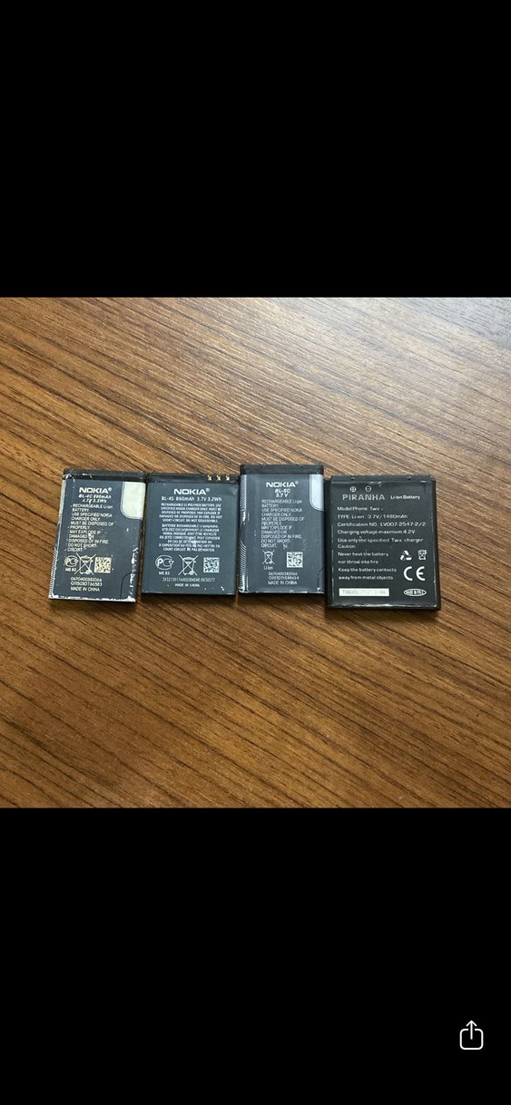 Siyah Nokia ve Piranha Pil Seti batarya - Görsel 2