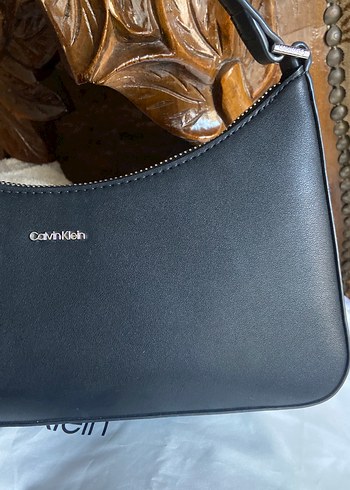 Siyah Deri Calvin Klein Kadın Çanta - Görsel 5