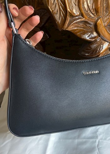 Siyah Deri Calvin Klein Kadın Çanta - Görsel 4