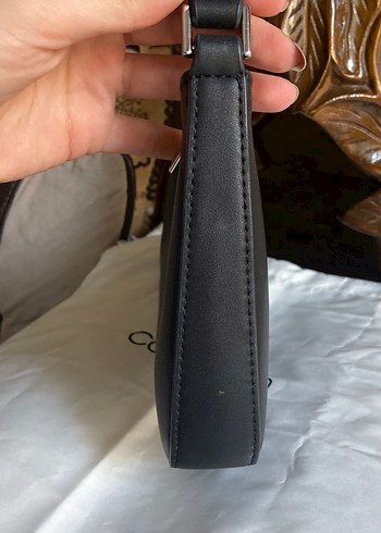 Siyah Deri Calvin Klein Kadın Çanta - Görsel 3