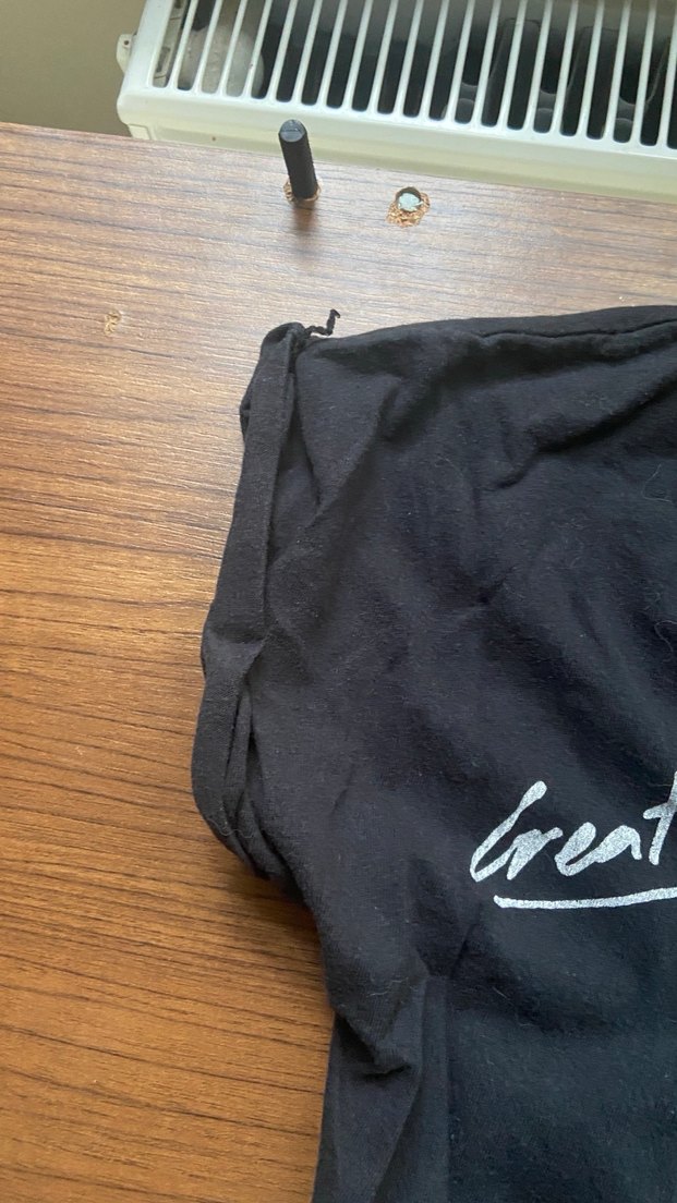 Sokak Tarzı Baskılı Siyah Tişört - Görsel 4