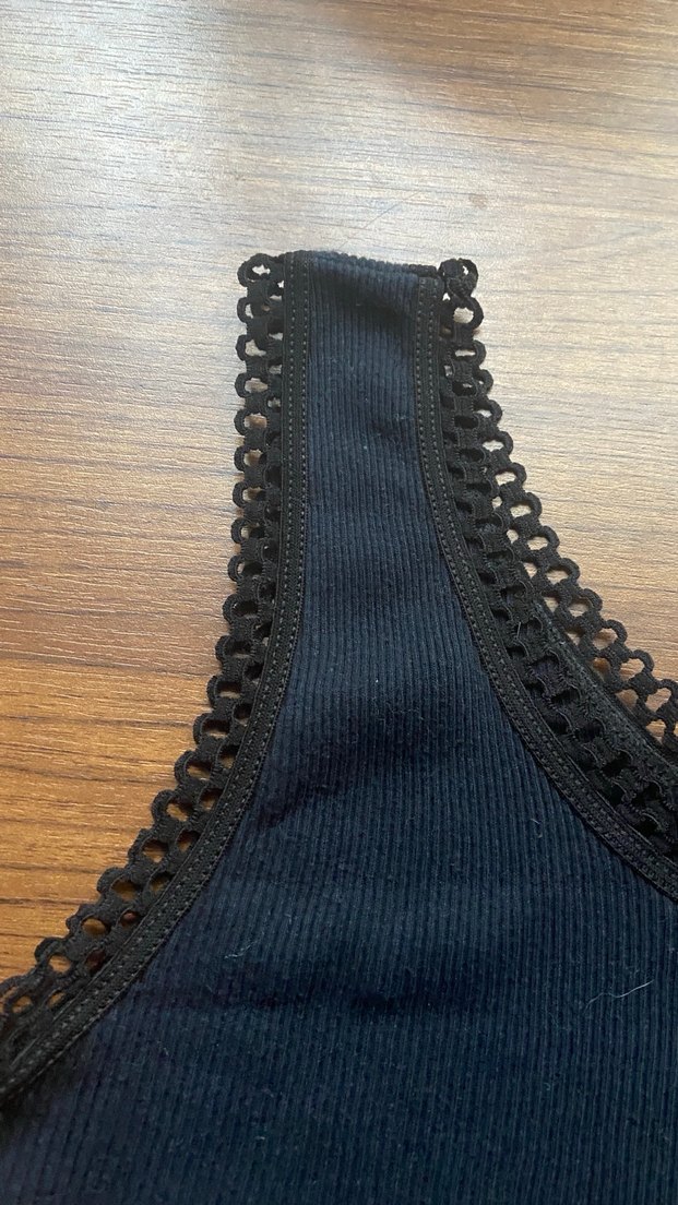 Dantel Detaylı Siyah Kadın Bralet crop büstiyer - Görsel 2