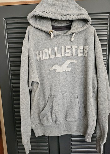 Gri Hollister Kapüşonlu Sweatshirt - Görsel 2
