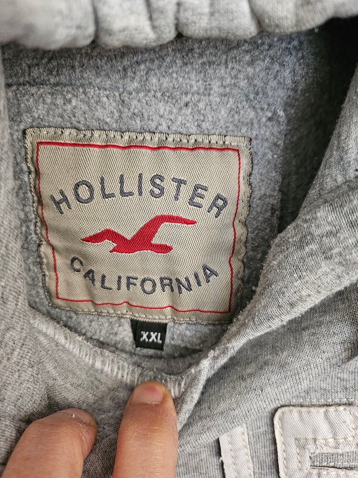 Gri Hollister Kapüşonlu Sweatshirt - Görsel 5