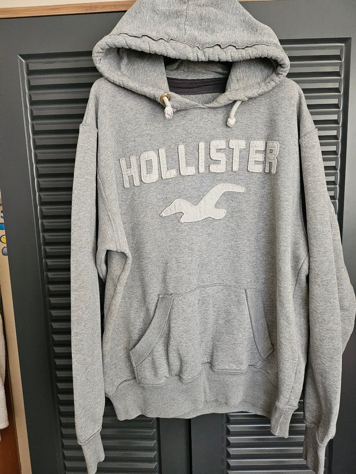 Gri Hollister Kapüşonlu Sweatshirt - Görsel 2